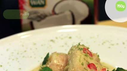 Joue de lotte au curry et lait de coco