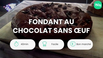 Fondant au chocolat sans œuf
