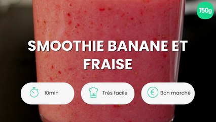 Smoothie banane et fraise