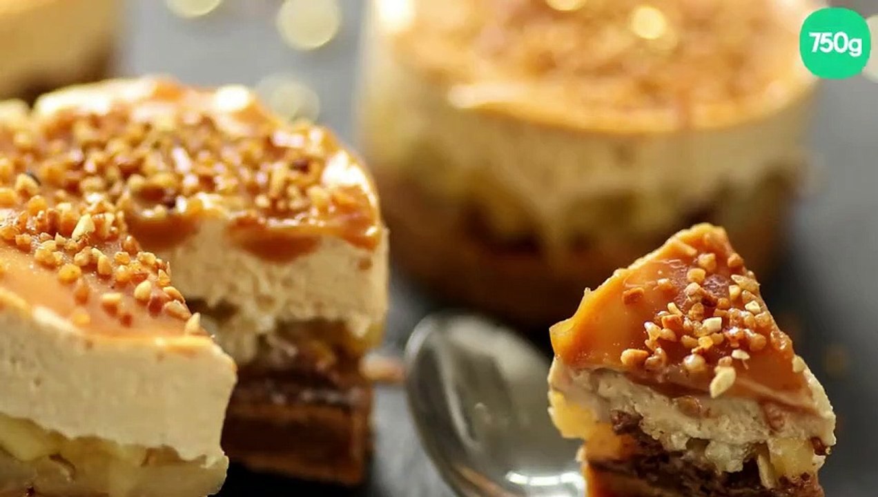 Dessert gourmand aux carambar et aux pommes