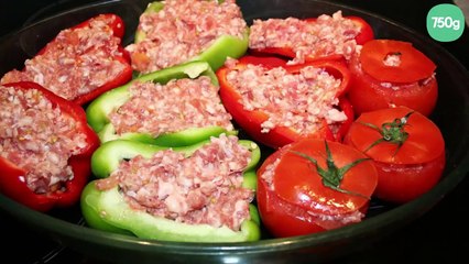 Poivrons farcis à la chair à saucisse