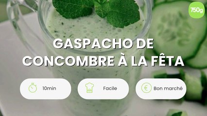 Gaspacho de concombre à la fêta
