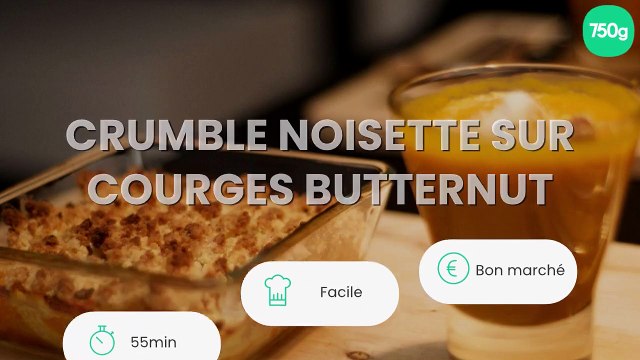Crumble noisette sur courges butternut