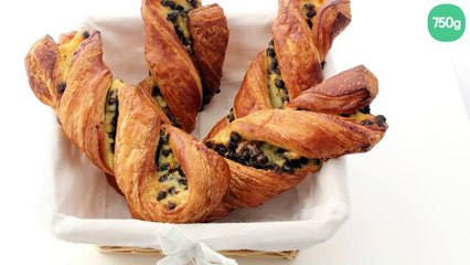 Torsades Suisses à la crème pâtissière et aux pépites de chocolat