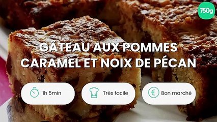 Gâteau aux pommes caramel et noix de pécan
