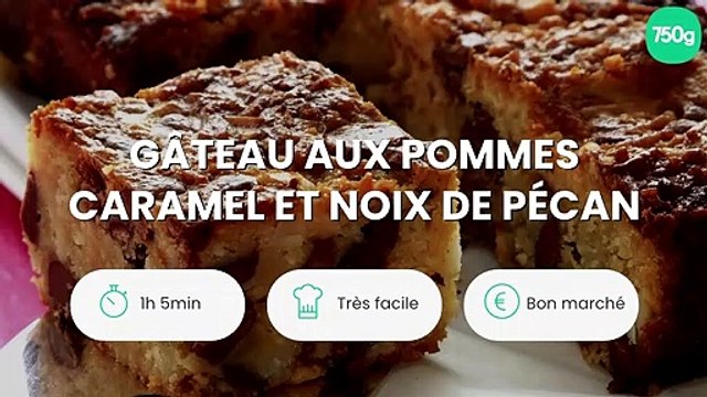 Gâteau aux pommes caramel et noix de pécan