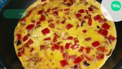 Omelette aux poivrons rouges facile