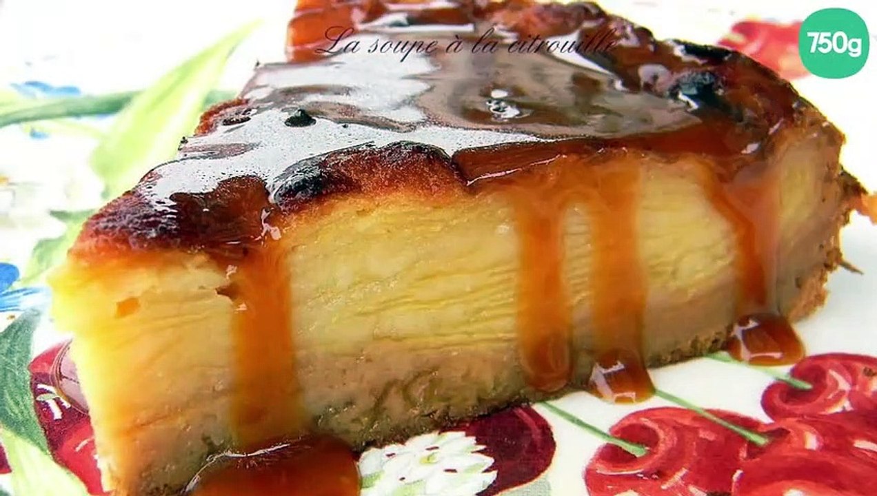 Gâteau invisible aux pommes et crème caramel au beurre salé