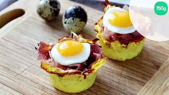Nids de pommes de terre aux œufs de caille