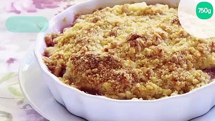 Crumble à la rhubarbe maison