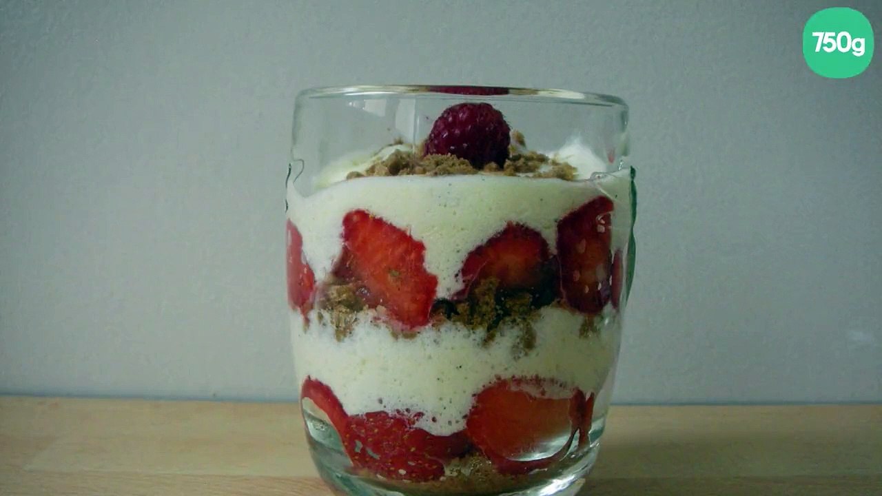 Tiramisu léger fraises spéculos