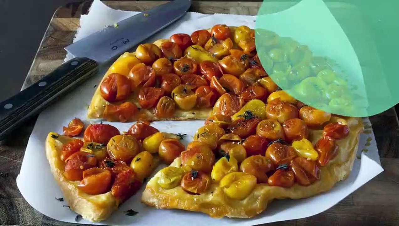 Tatin de tomates cerises chaudes