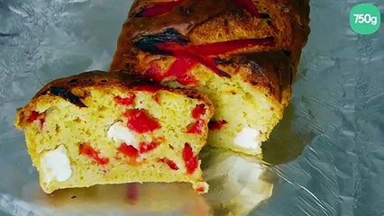 Cake féta-poivrons