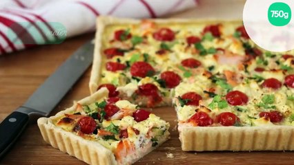 Quiche au saumon La Vache qui Rit