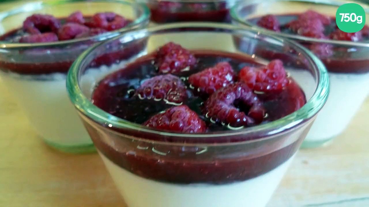 Panna cotta aux framboises