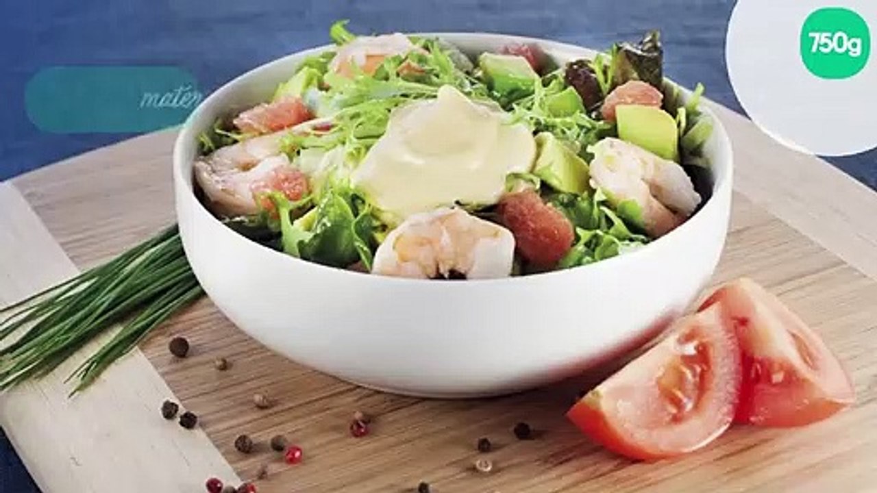 Salade de crevettes et pamplemousse
