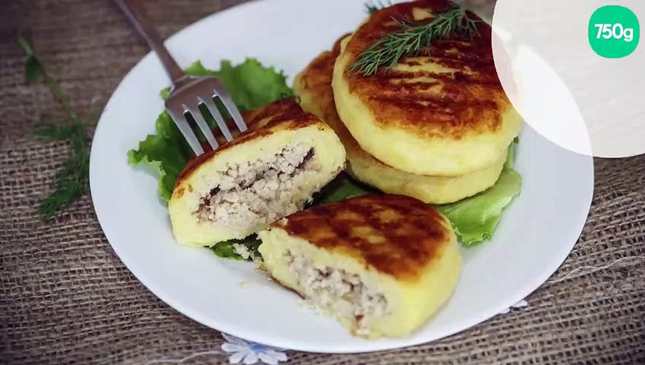 Croquettes de pommes de terre farcies au poulet