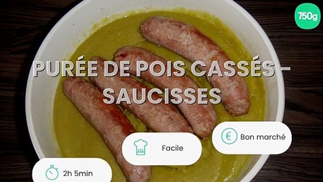 Purée de pois cassés - saucisses