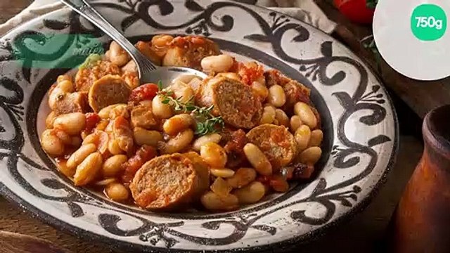 Cassoulet réconfortant à la tomate et haricots blancs au Cookeo