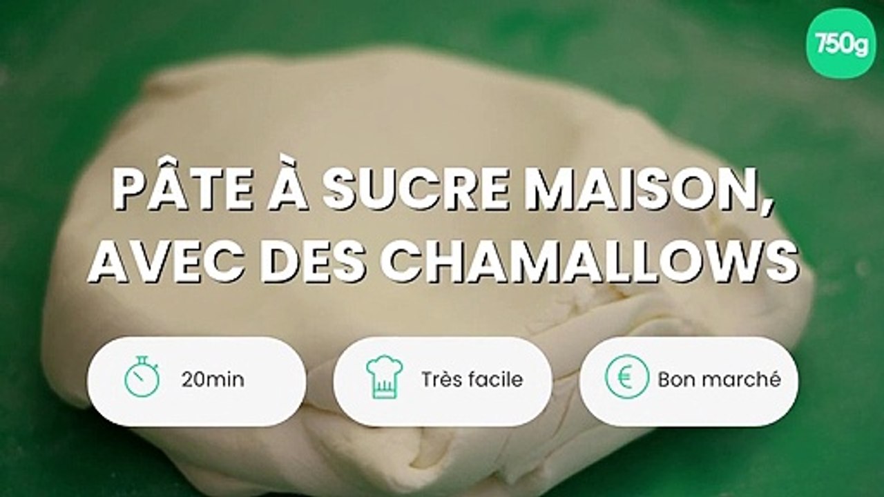 Pâte à sucre maison, avec des chamallows