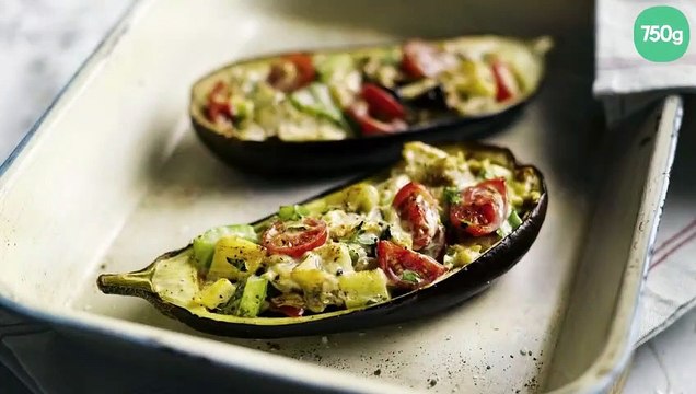 Aubergines farcies végétariennes