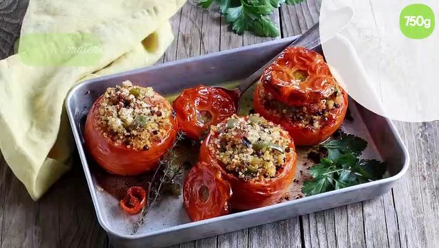Tomates farcies au Quinoa et Lentilles