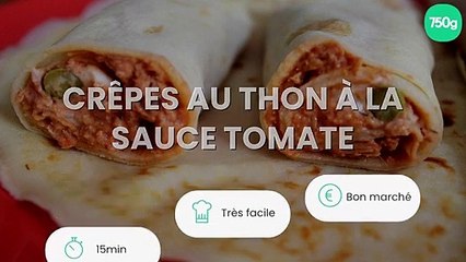 Crêpes au thon à la sauce tomate