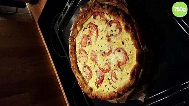 Tarte au thon, tomates et moutarde allégée