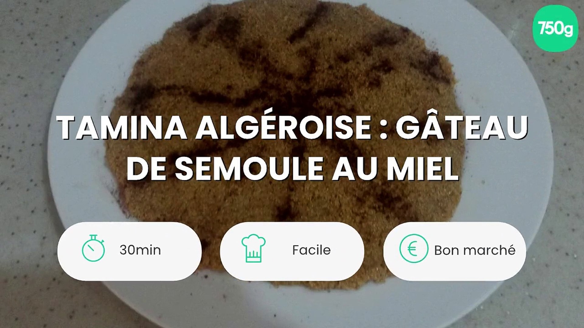 Tamina Algeroise Gateau De Semoule Au Miel Video Dailymotion