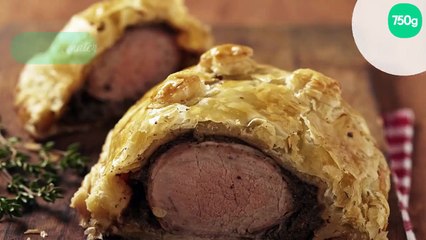 Filet mignon en croûte à la poitrine fumée et moutarde de Dijon