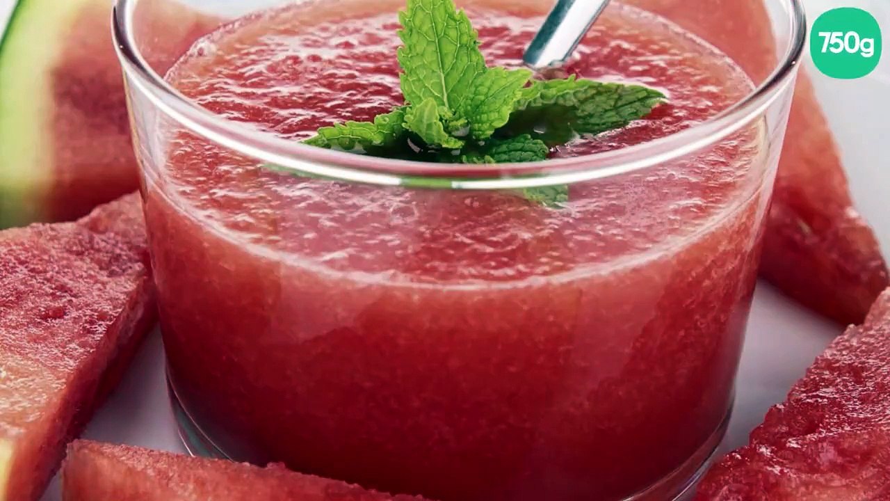 Gaspacho de pastèques et fraises