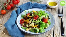 Salade de légumes du soleil, vinaigrette à la sauce soja sucrée