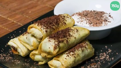 Nems banane chocolat
