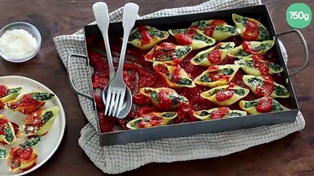 Conchiglioni farcis à la ricotta et aux épinards