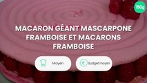 Macaron géant mascarpone framboise et macarons framboise