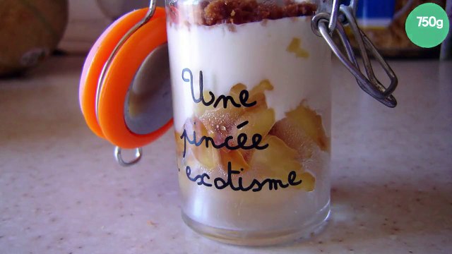 Verrine dessert pomme, miel et spéculoos
