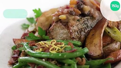 Rôti de porc aux lardons