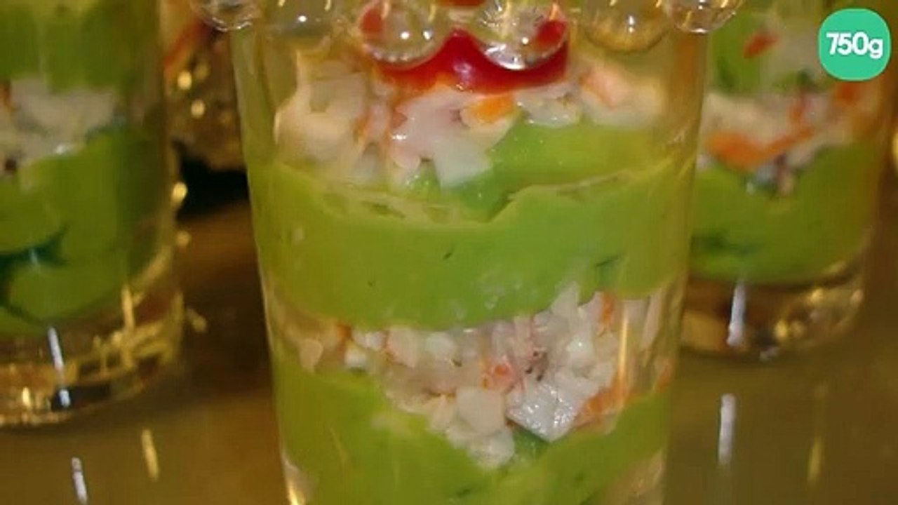 Verrine avocat-surimi