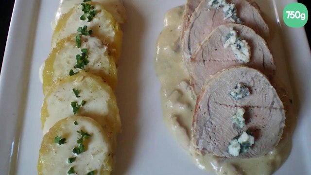 Filet mignon de porc au roquefort