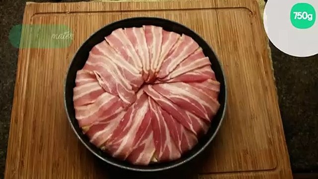 Gâteau de pommes de terre au lard