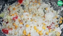 Salade de riz et petit légumes (macédoine)