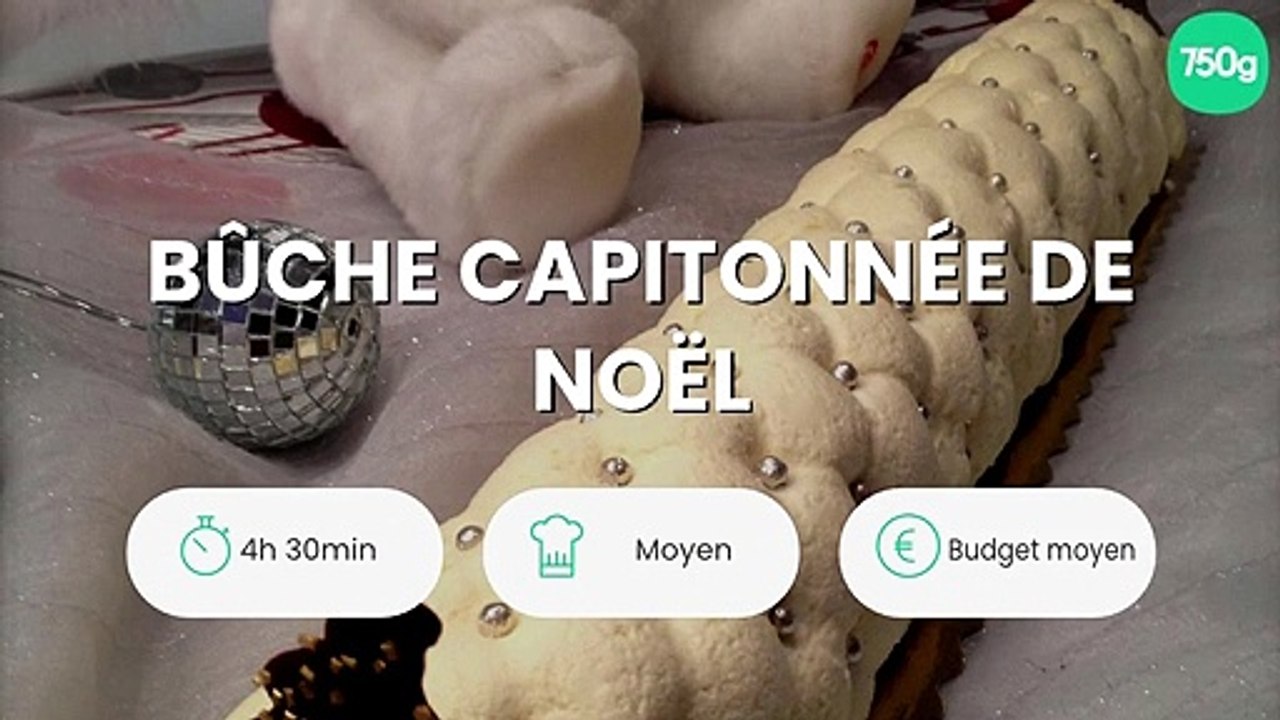 Bûche capitonnée de Noël
