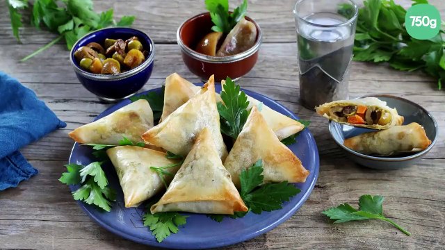Samoussas aux légumes et olives