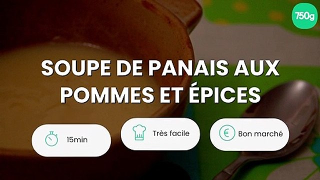 Soupe de panais aux pommes et épices