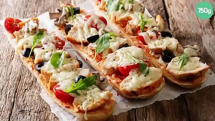 Pizza baguette à la mozzarella