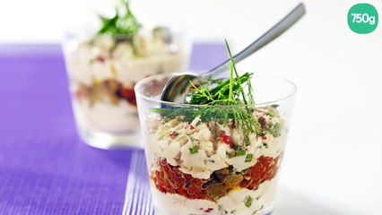 Verrine de thon au chèvre