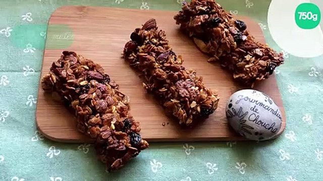 Barre de céréales maison amandes/raisins