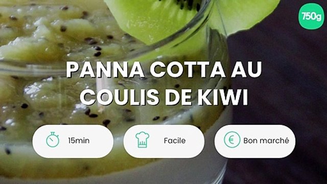 Panna cotta au coulis de kiwi