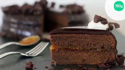 Gâteau chocolat et confiture d'abricots