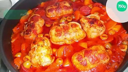Paupiettes de veau aux olives et chorizo